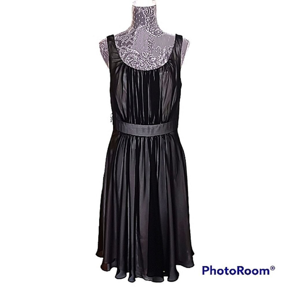White House Black Market Sheer Overlay Dress, Size 10